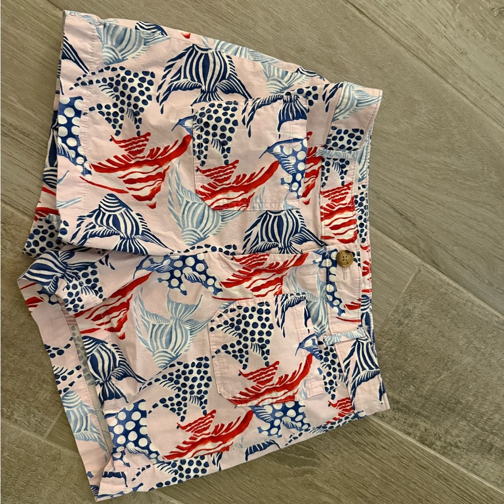 LOFT Red and Blue Patterned Fabric
